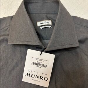 NWT Atelier Munro Gray Dress Shirt Size 41